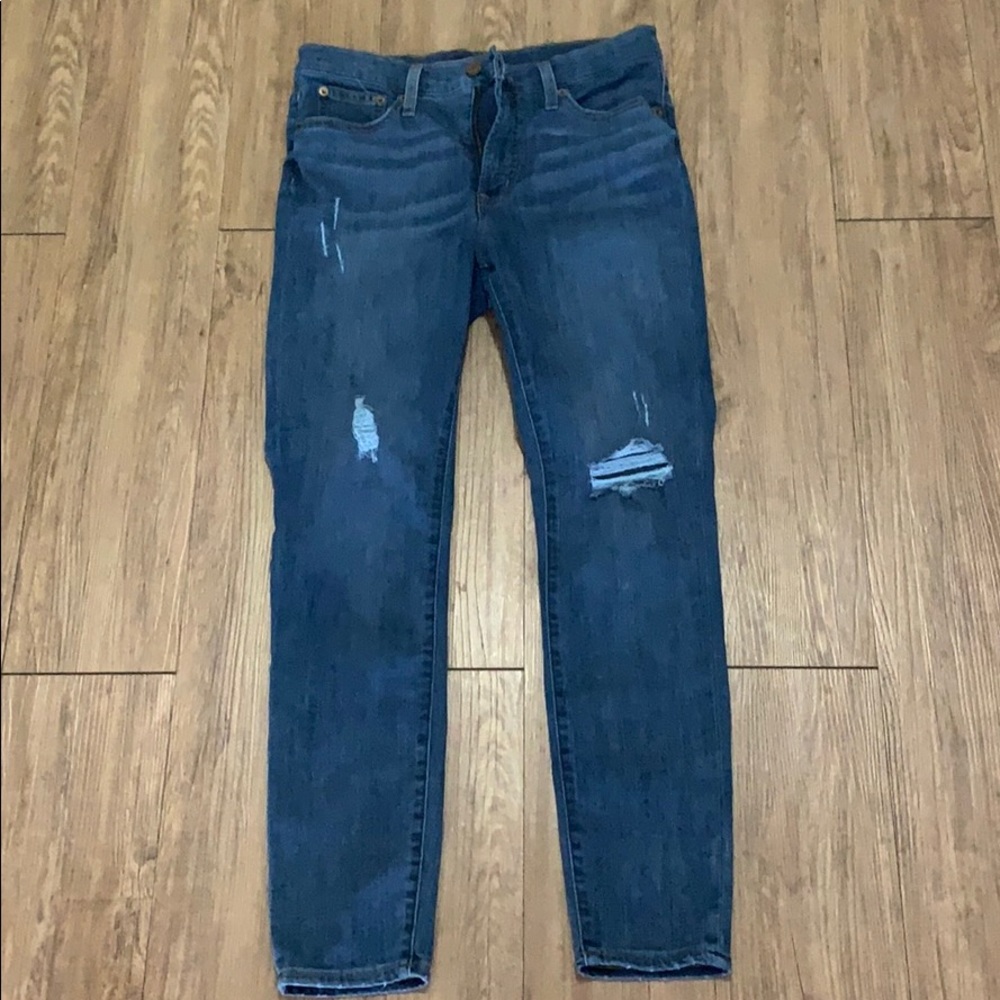 Distressed skinny jeans high waist
